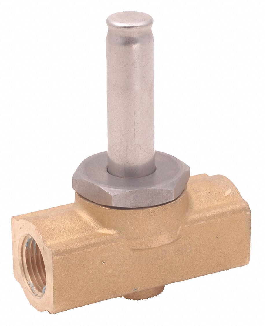 SOLENOID VALVE BODY: 2-WAY, NORMALLY CLOSED, ⅜ IN PIPE SIZE, BRASS BODY, NBR SEAL