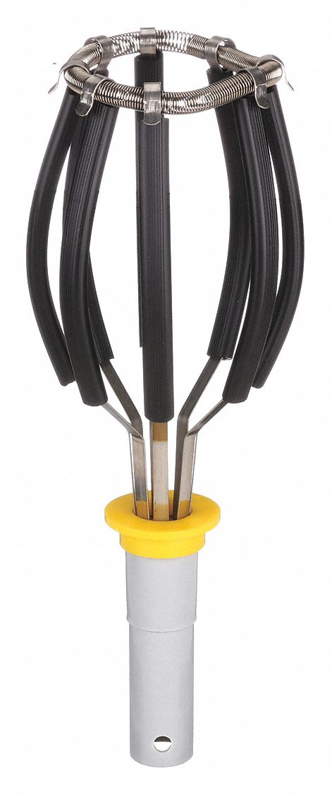 LIGHT BULB CHANGER, RUBBER-COVERED FINGERS WITH GARTER SPRING, 3V698, 50-500 W