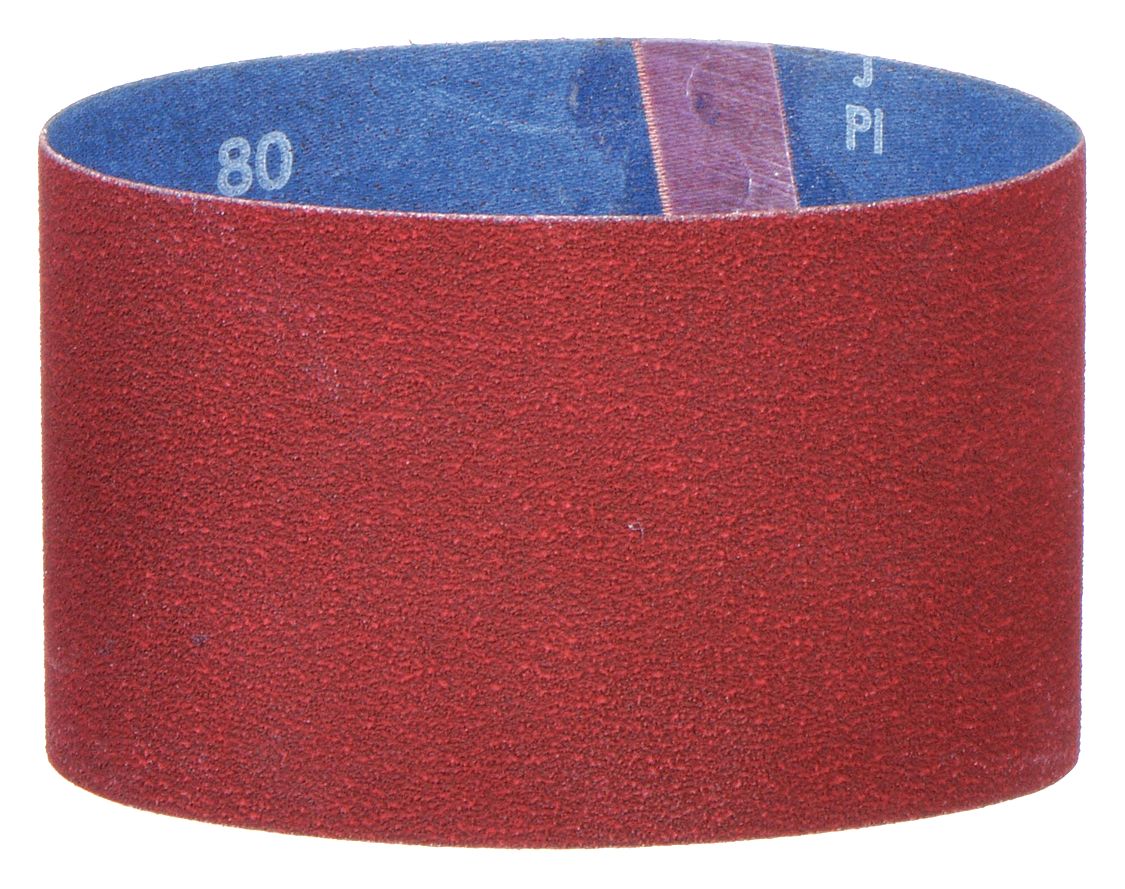 FILE BELT,3/4" W,20-1/2" L,GRIT 80,RED