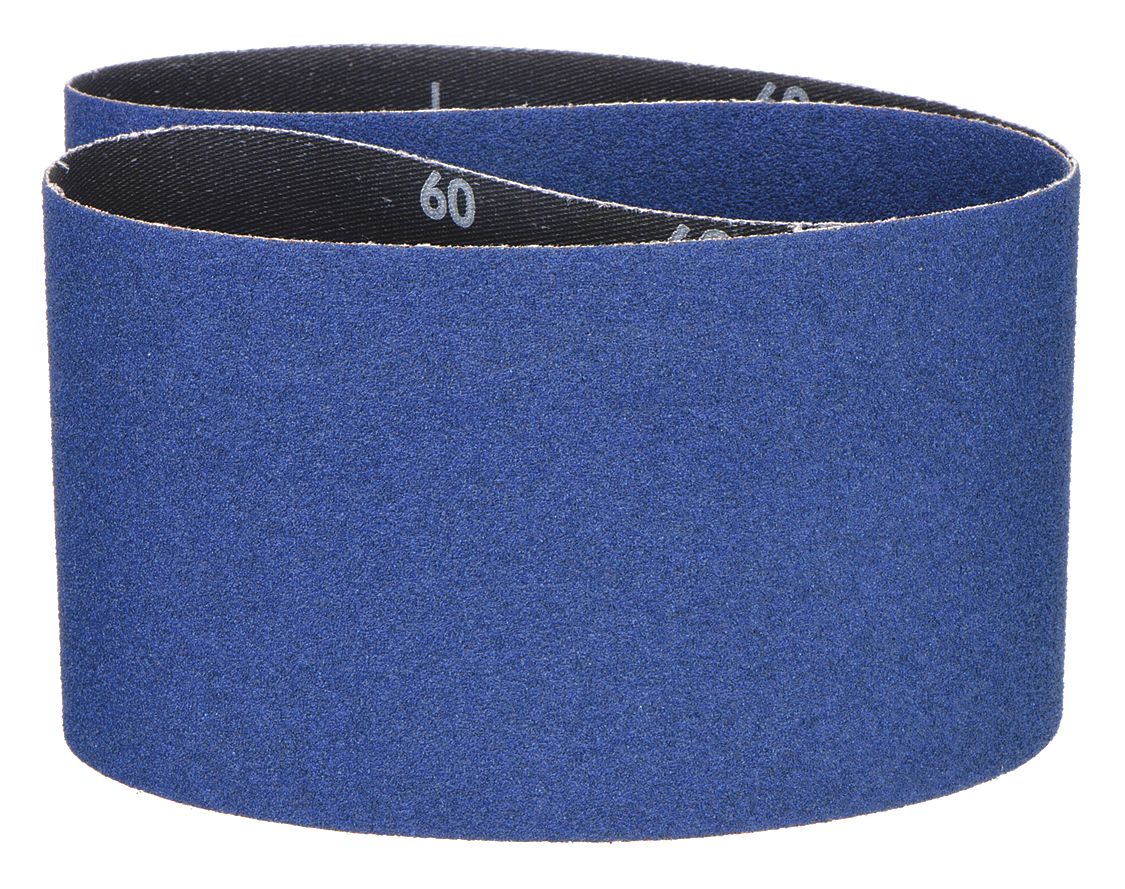 SANDING BELT, ½ IN W X 24 IN L, ZIRCONIA ALUMINA, 60 GRIT, X WEIGHT POLYESTER BACKING