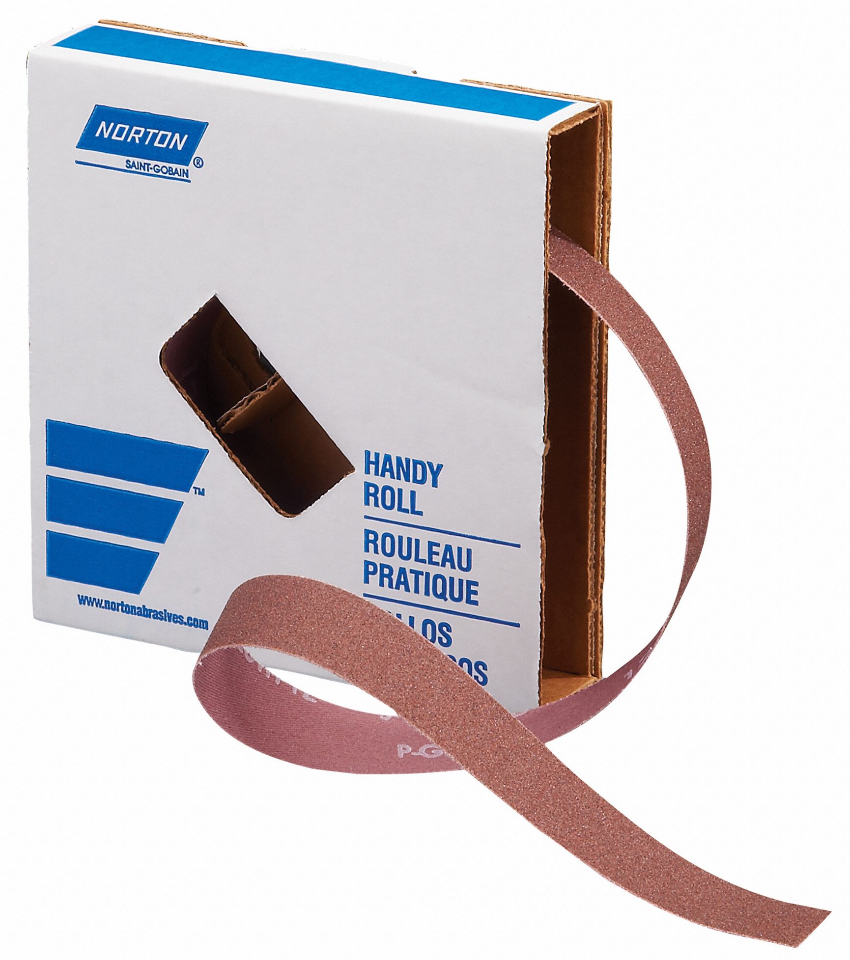 1/" x 150/' P120 Norton Abrasive Roll 66261126274 Aluminum Oxide J Weight Cloth