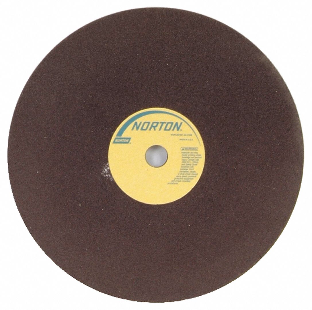ABRASIVE CUT-OFF WHEEL, TYPE 1, 7 IN X 1/16 IN X ½ IN, 57A60-O8B, ALUMINUM OXIDE