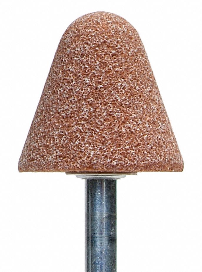 NORTON Vitrified Mounted Point 1 1/4 in Dia, A4, 11/4 in, Medium