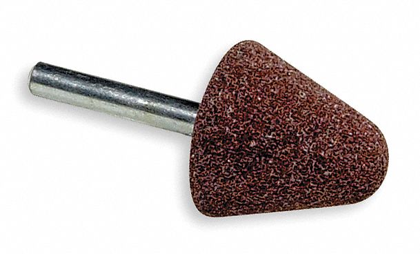 VITRIFIED MOUNTED POINT, 1&frac14; IN DIAMETER, ALUMINUM OXIDE, 60 GRIT, A4
