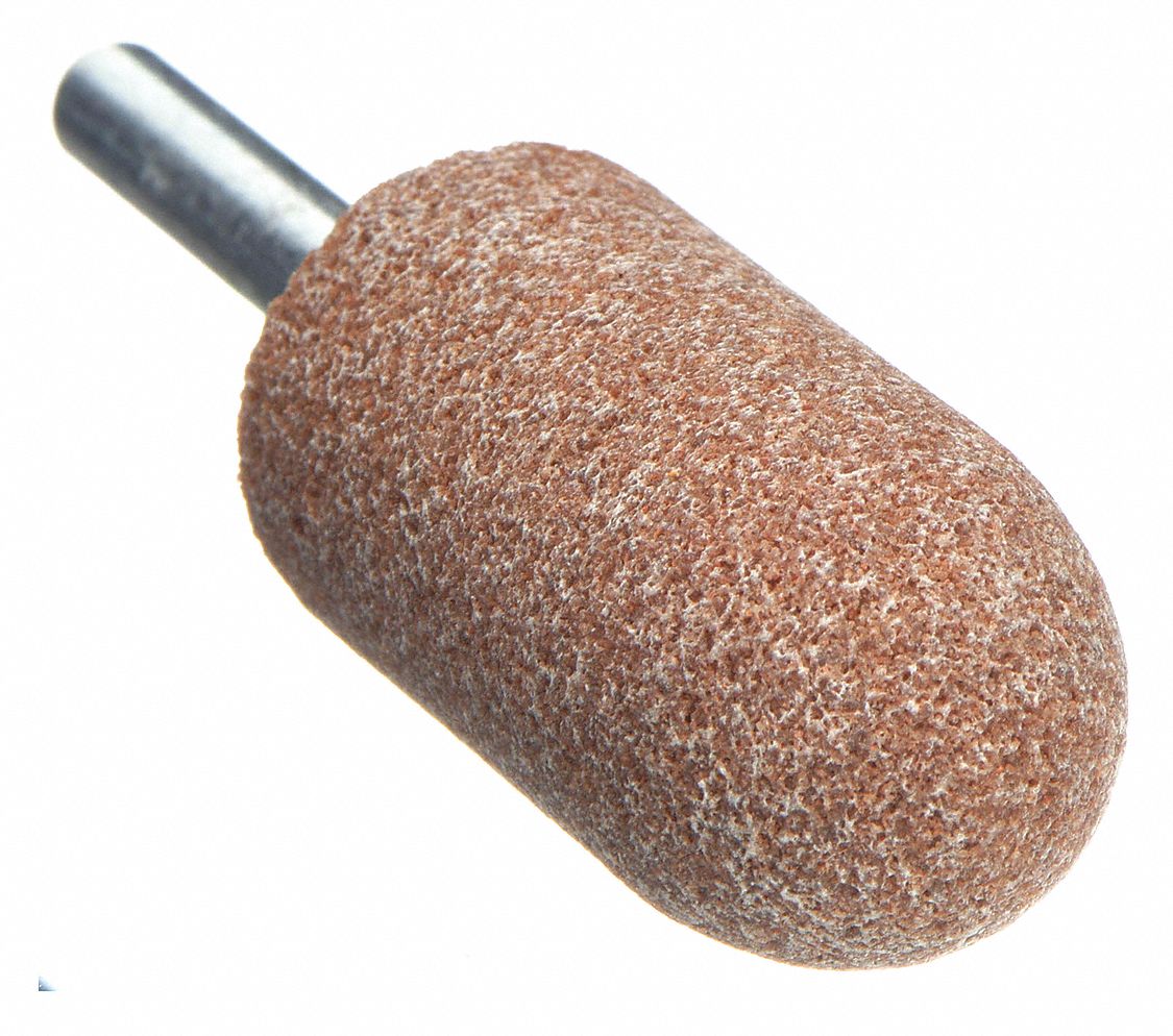 VITRIFIED MOUNTED POINT, ⅞ IN DIAMETER, ALUMINUM OXIDE, 60 GRIT, A11