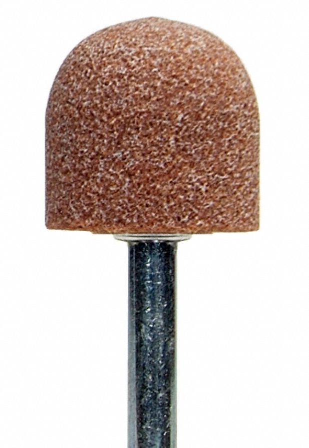 NORTON Vitrified Mounted Point 1 in Dia, A21, 1 in, Medium, Aluminum