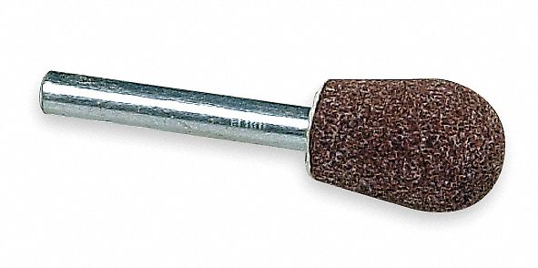 Vitrified Mounted Point: 3/4 in Dia, Aluminum Oxide, 60 Grit, A23