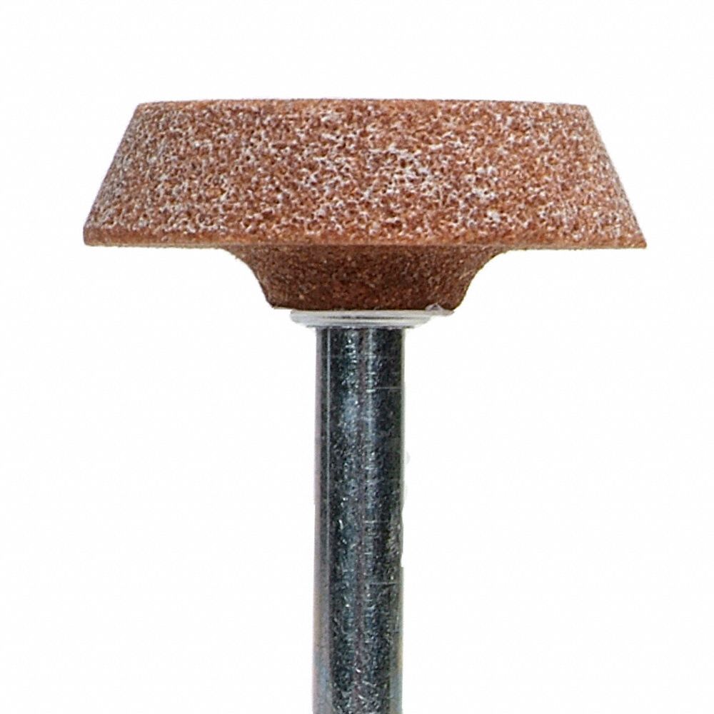 NORTON Vitrified Mounted Point 1 1/2 in Dia, A34, 3/8 in, Medium