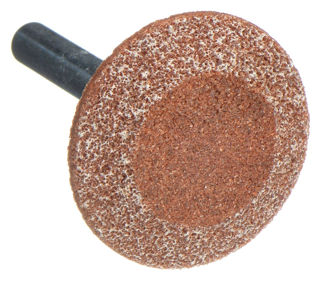 Vitrified Mounted Point: 1 1/4 in Dia, Aluminum Oxide, 60 Grit, A37