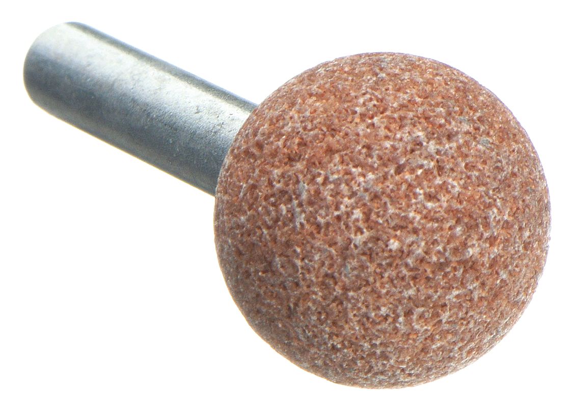 NORTON, 3/4 in Dia, Aluminum Oxide, Vitrified Mounted Point 2D834