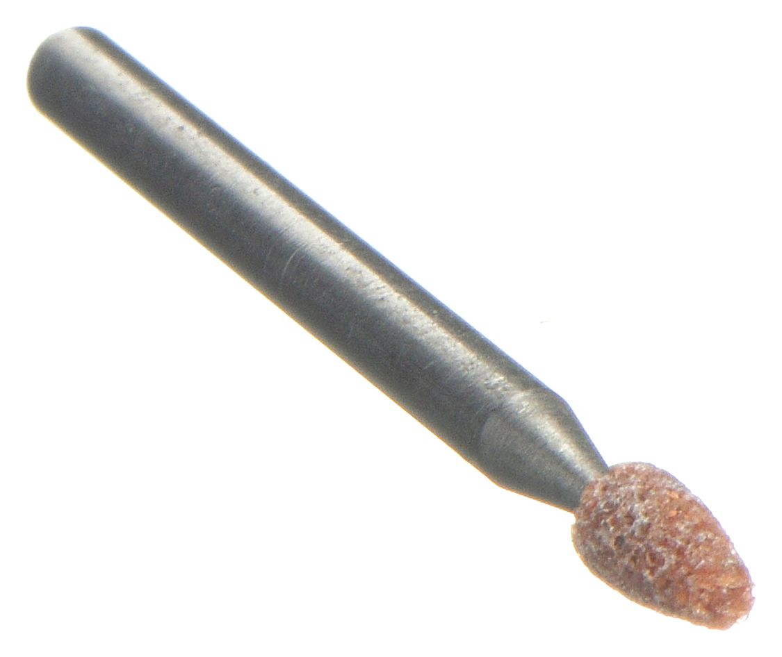 VITRIFIED MOUNTED POINT, 1/8 IN DIAMETER, ALUMINUM OXIDE, 60 GRIT, B55