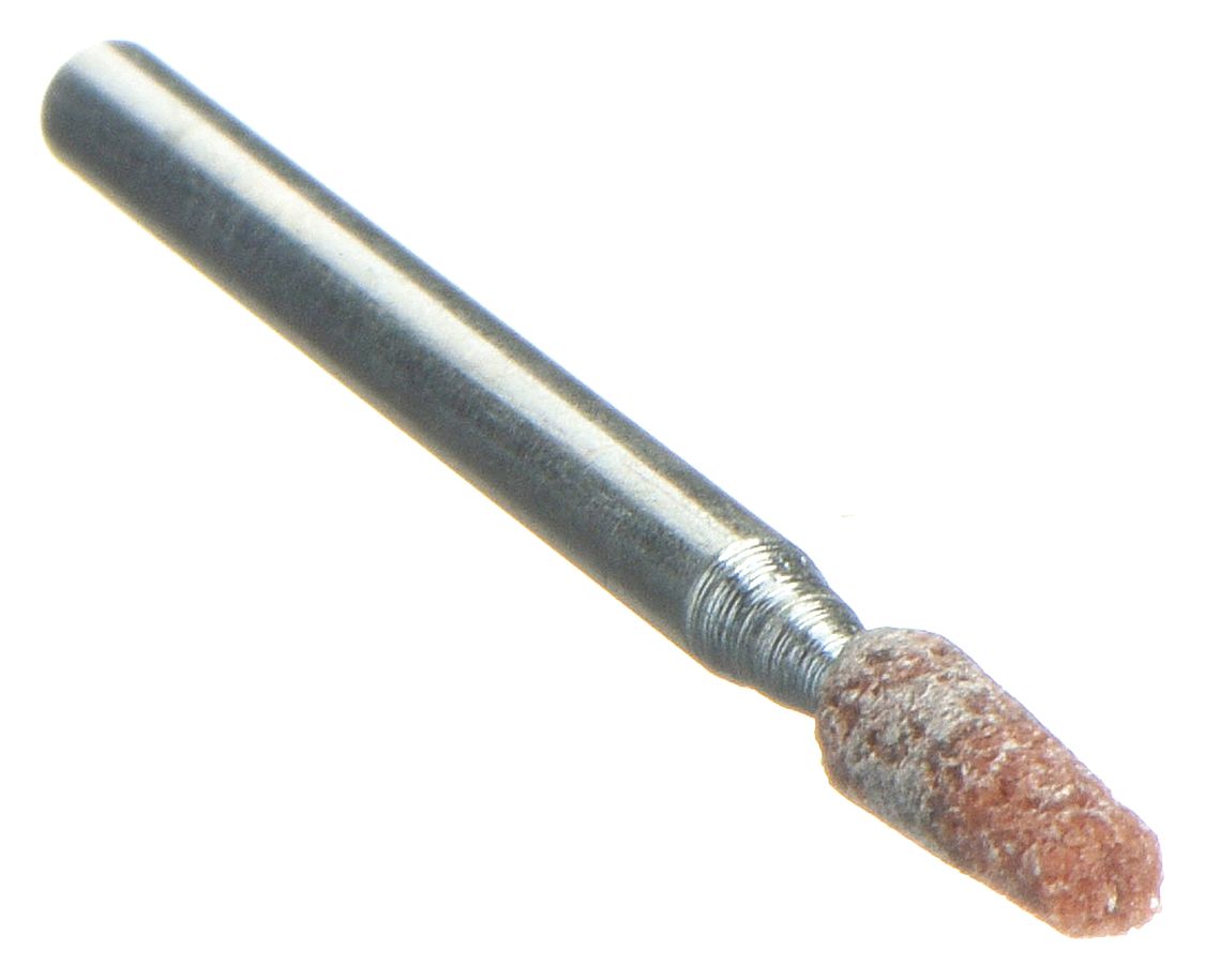 Vitrified Mounted Point: 1/8 in Dia, Aluminum Oxide, 60 Grit, B97