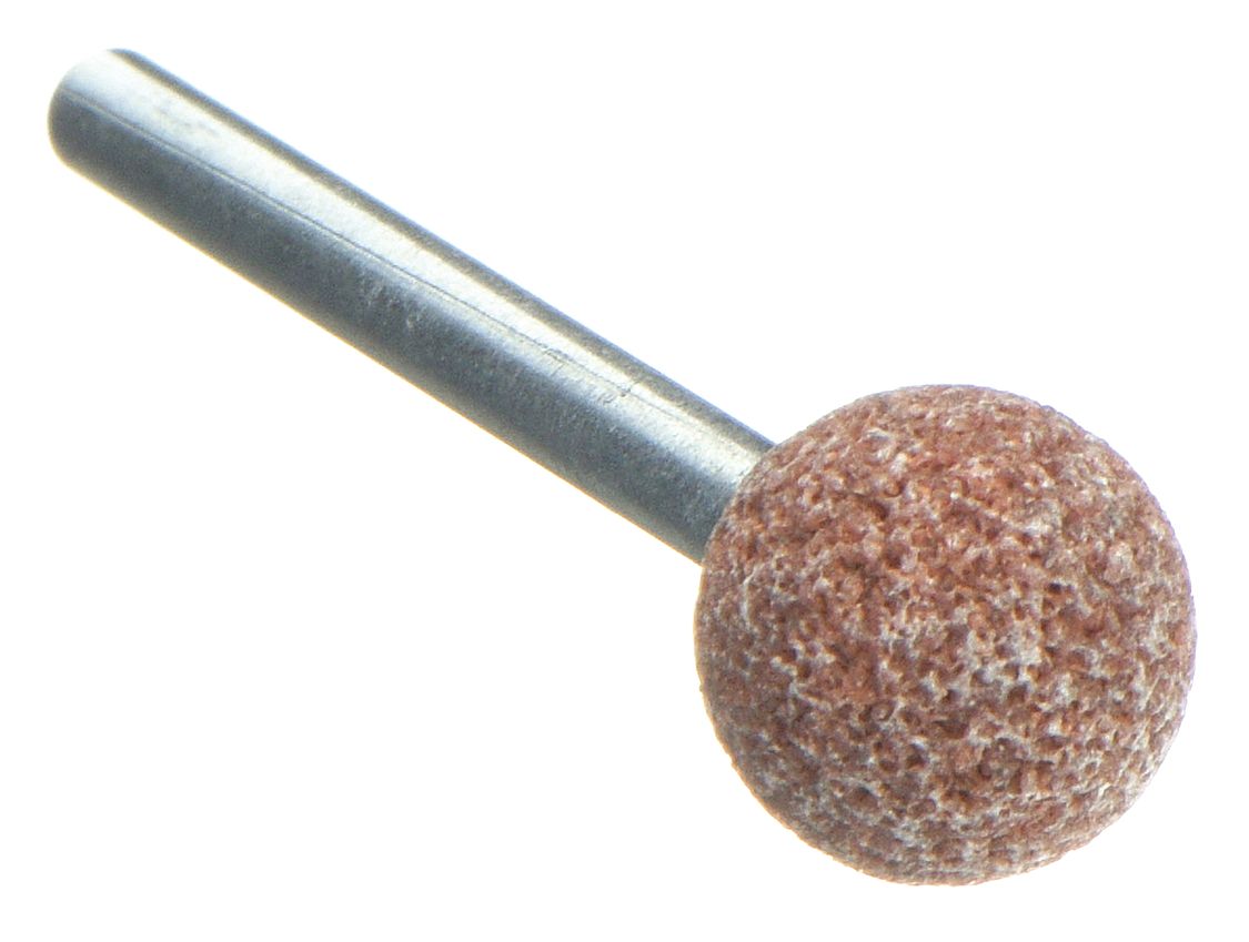 VITRIFIED MOUNTED POINT, ⅜ IN DIAMETER, ALUMINUM OXIDE, 60 GRIT, B122