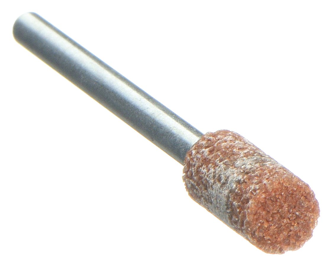 VITRIFIED MOUNTED POINT, ¼ IN DIAMETER, ALUMINUM OXIDE, 60 GRIT, W163