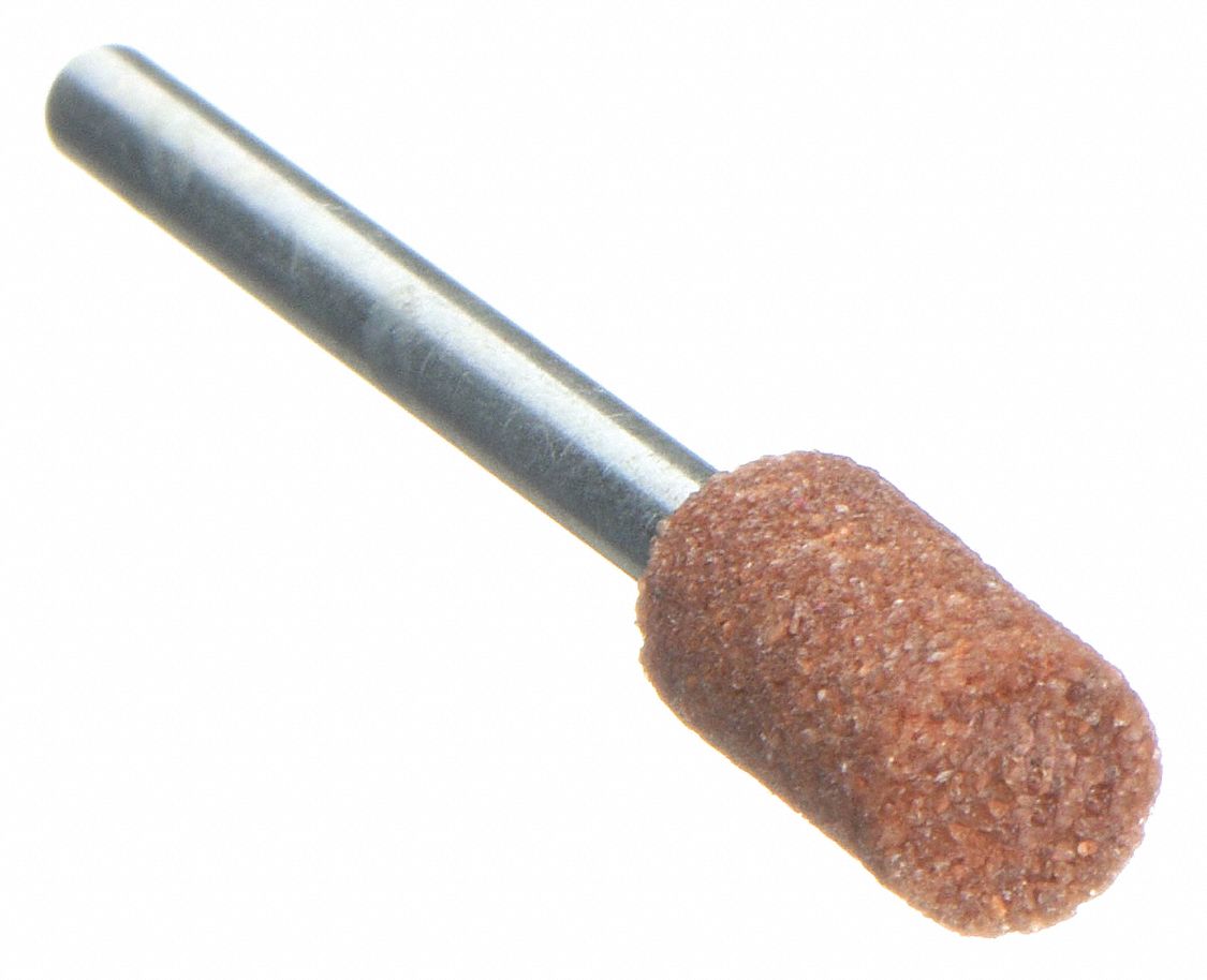 Vitrified Mounted Point: 5/16 in Dia, Aluminum Oxide, 60 Grit, W170
