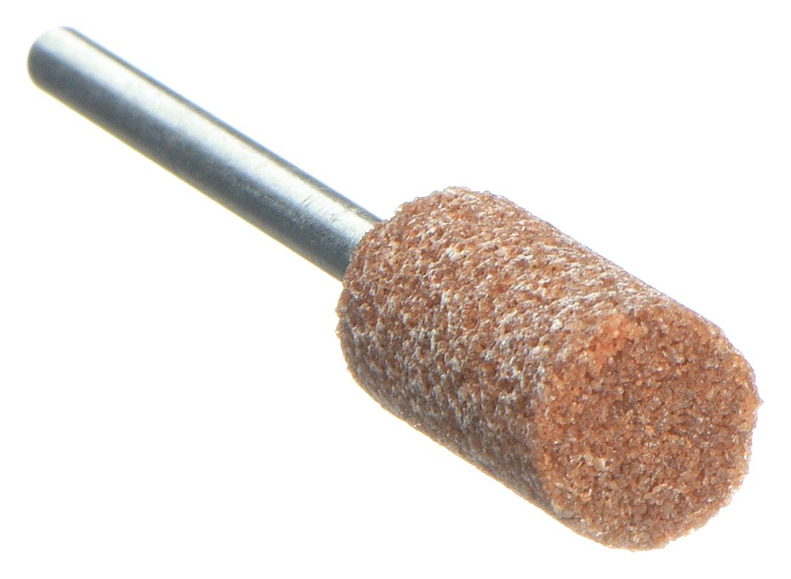 Vitrified Mounted Point: 3/8 in Dia, Aluminum Oxide, 60 Grit, W177