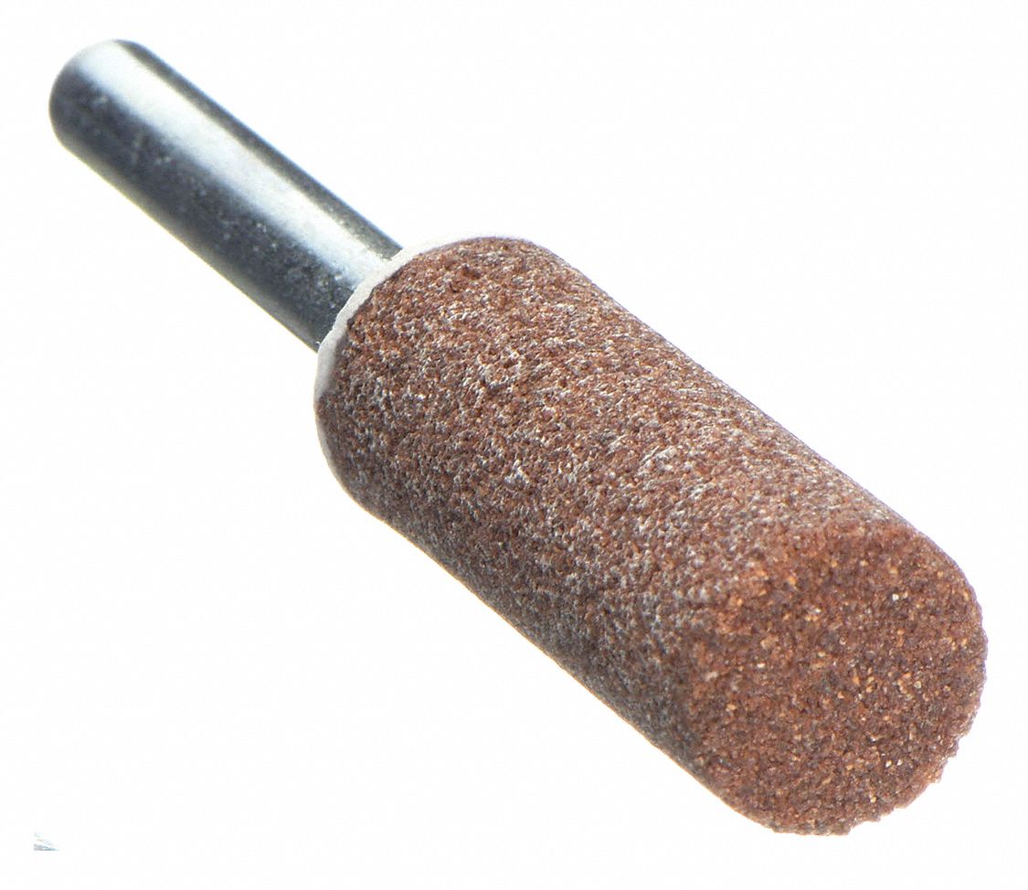 VITRIFIED MOUNTED POINT, ½ IN DIAMETER, ALUMINUM OXIDE, 60 GRIT, W188