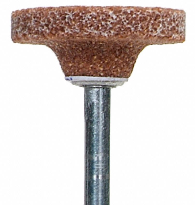NORTON Vitrified Mounted Point 3/4 in Dia, W200, 1/8 in, Medium