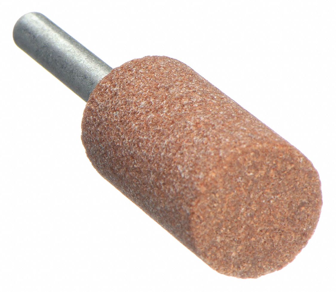 Vitrified Mounted Point: 3/4 in Dia, Aluminum Oxide, 60 Grit, W207