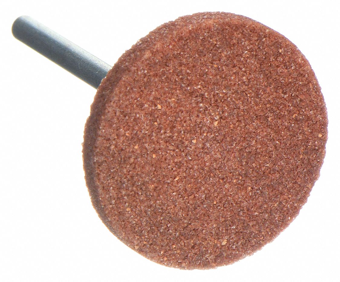 VITRIFIED MOUNTED POINT, 1 IN DIAMETER, ALUMINUM OXIDE, 60 GRIT, W215