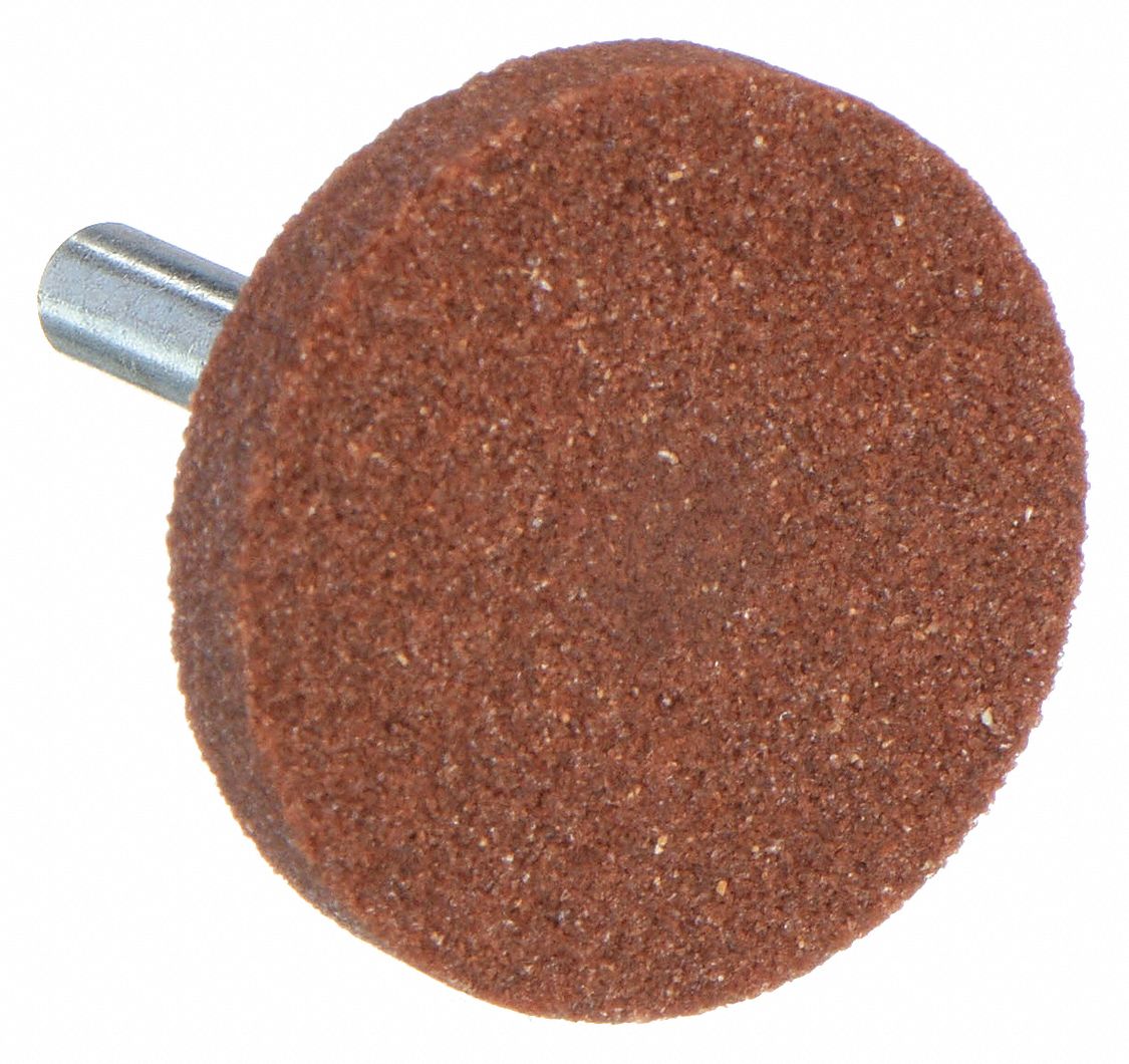 Vitrified Mounted Point: 1 1/2 in Dia, Aluminum Oxide, 60 Grit, W235