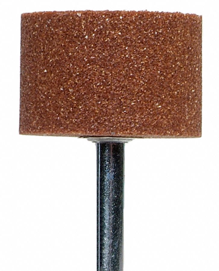 NORTON Vitrified Mounted Point 1 1/2 in Dia, W237, 1 in, Medium