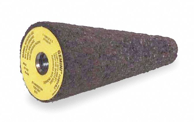 NORTON 11/2" Square Tip Grinding Cone, 3" Thickness, Aluminum Oxide