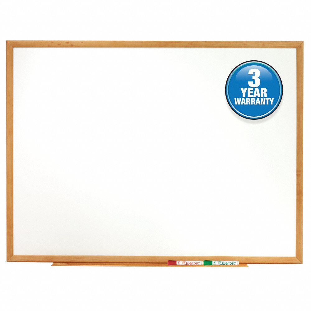 QUARTET GlossFinish Melamine Dry Erase Board, Wall Mounted, 48 inH x