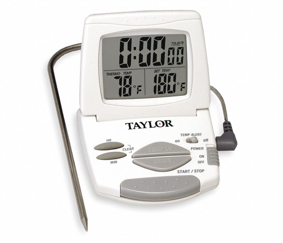 TAYLOR Termómetro Digital para Servicio de Alimentos, Multilinea LCD