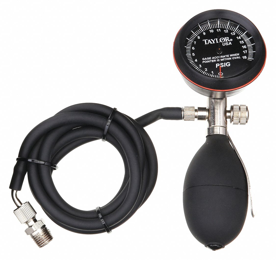 TAYLOR, 0 to 160 in Water Pressure/Calibration, For Pressure