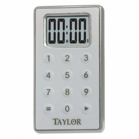 TAYLOR Digital Timer, 10 Key Input Pad, Alarm - 2DBE9|5850 - Grainger