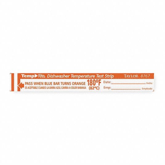 TAYLOR Dishwasher Test Strip, PK25 2DBF18767 Grainger