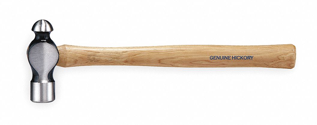 BALL PEIN HAMMER,8 OZ,HICKORY HANDLE