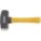 STEEL DRILLING HAMMER, FIBREGLASS HANDLE, 3 LB HEAD WT, 1 7/8 IN DIA, 10 IN OVERALL L