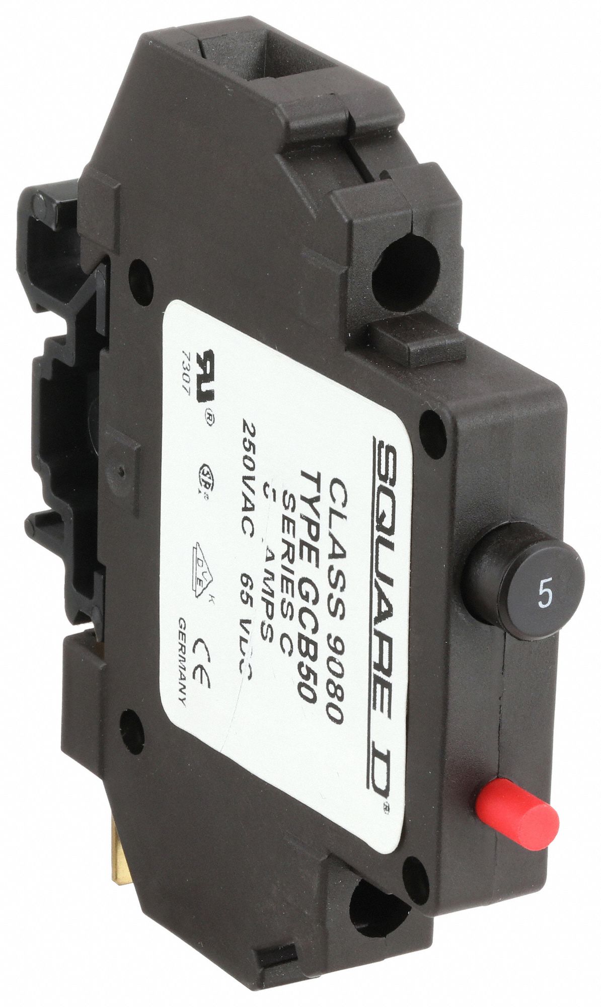 PROTECTEUR DE CIRCUIT, 1 PÔLES, 3,11 PO LONGUEUR, 0,5 PO LARGEUR, POUR TAILLE MAXIMALE DU FIL 10 AWG, NOIR