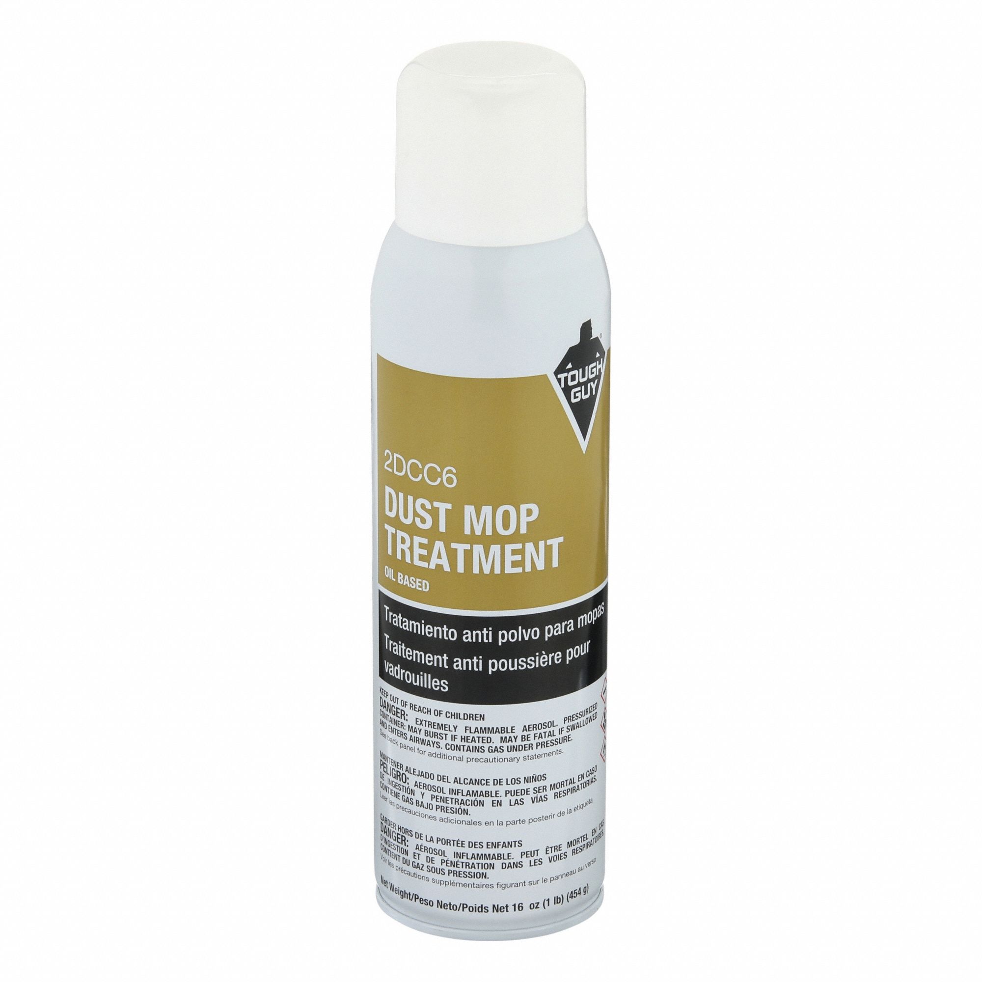 Dust Mop Treatment: Aerosol Spray Can, 16 oz Container Size, Liquid, Wintergreen
