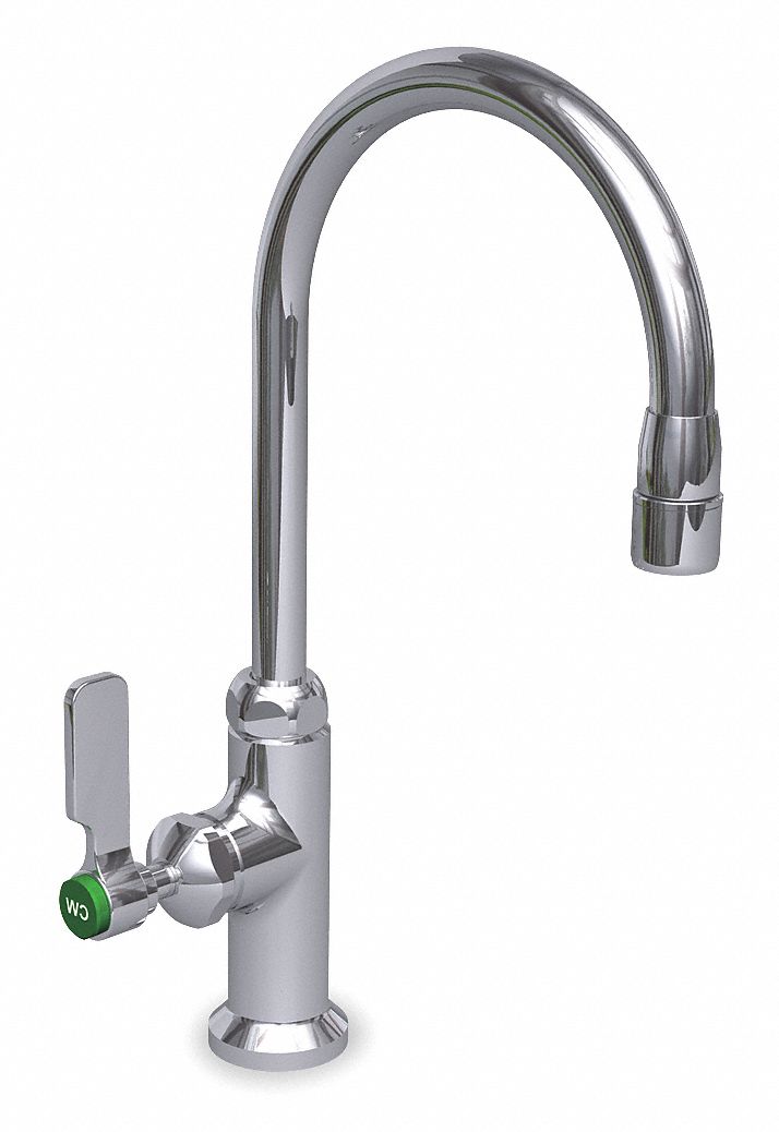 GOOSENECK LABORATORY FAUCET: WATERSAVER, CHROME FINISH, 2.6 GPM FLOW RATE