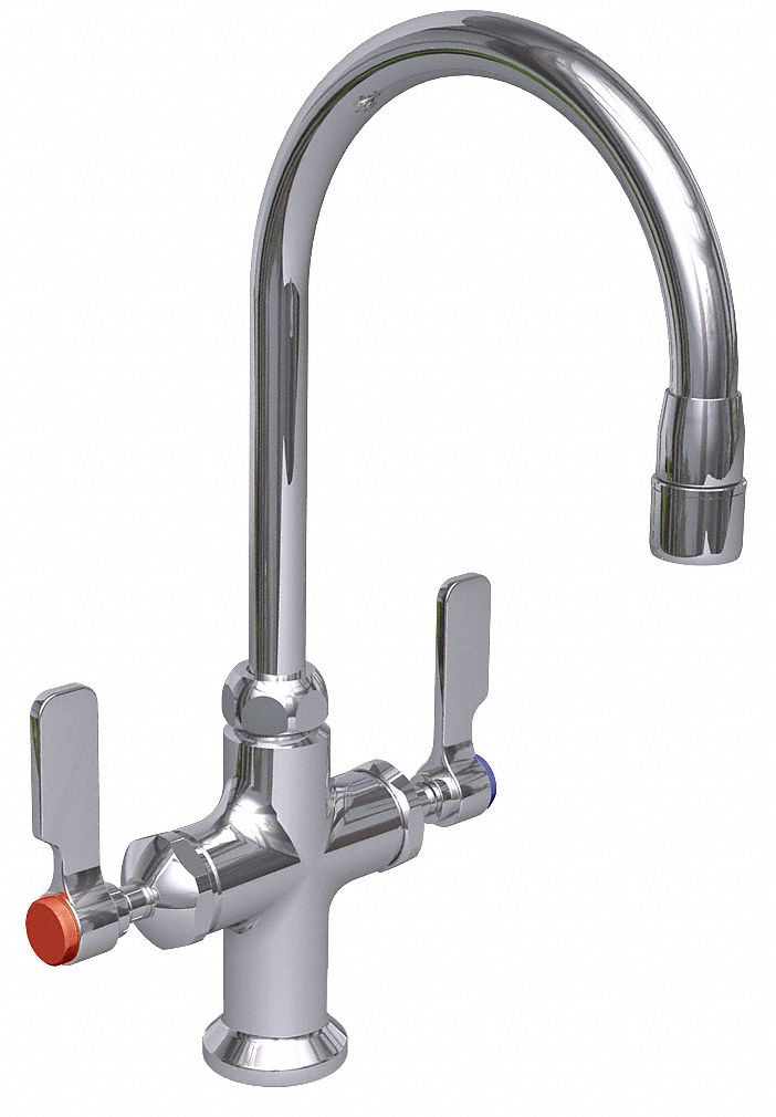 WATERSAVER FAUCET COMPANY Gooseneck Laboratory Faucet, Lever Faucet