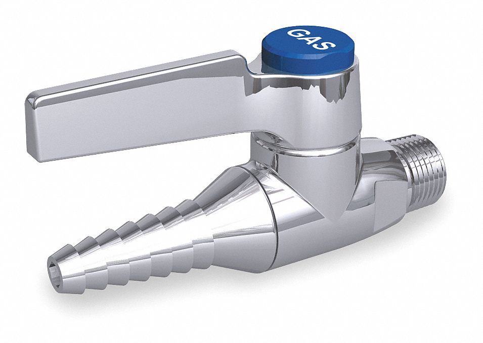 Brass Ball Valve MNPT x Barb 3/8 in
