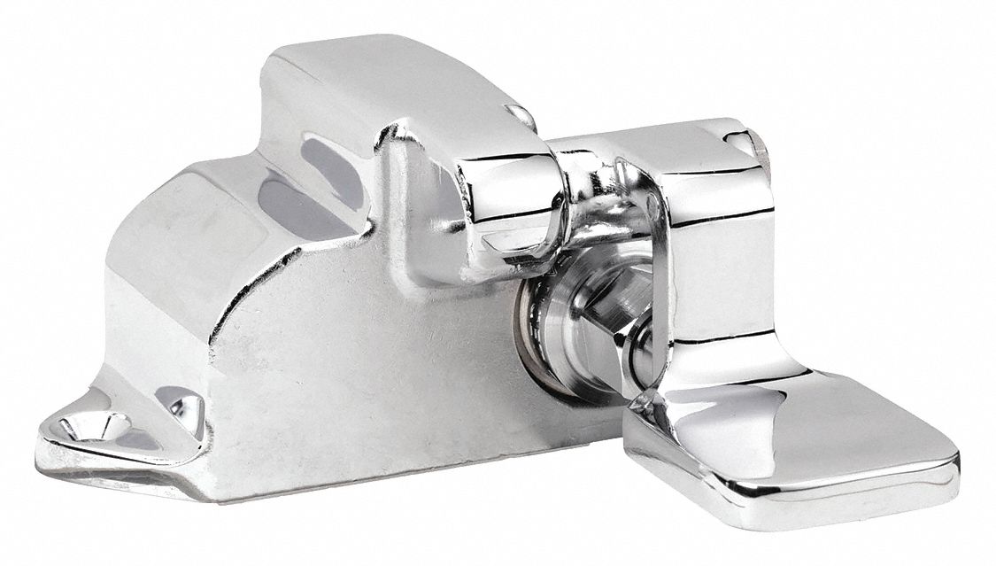 Foot Pedal: WaterSaver, Brass, Chrome Finish, 4 3/4 in Overall Wd