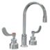 Dual-Wristblade-Handle Three-Hole Widespread Deck-Mount Laboratory Faucets