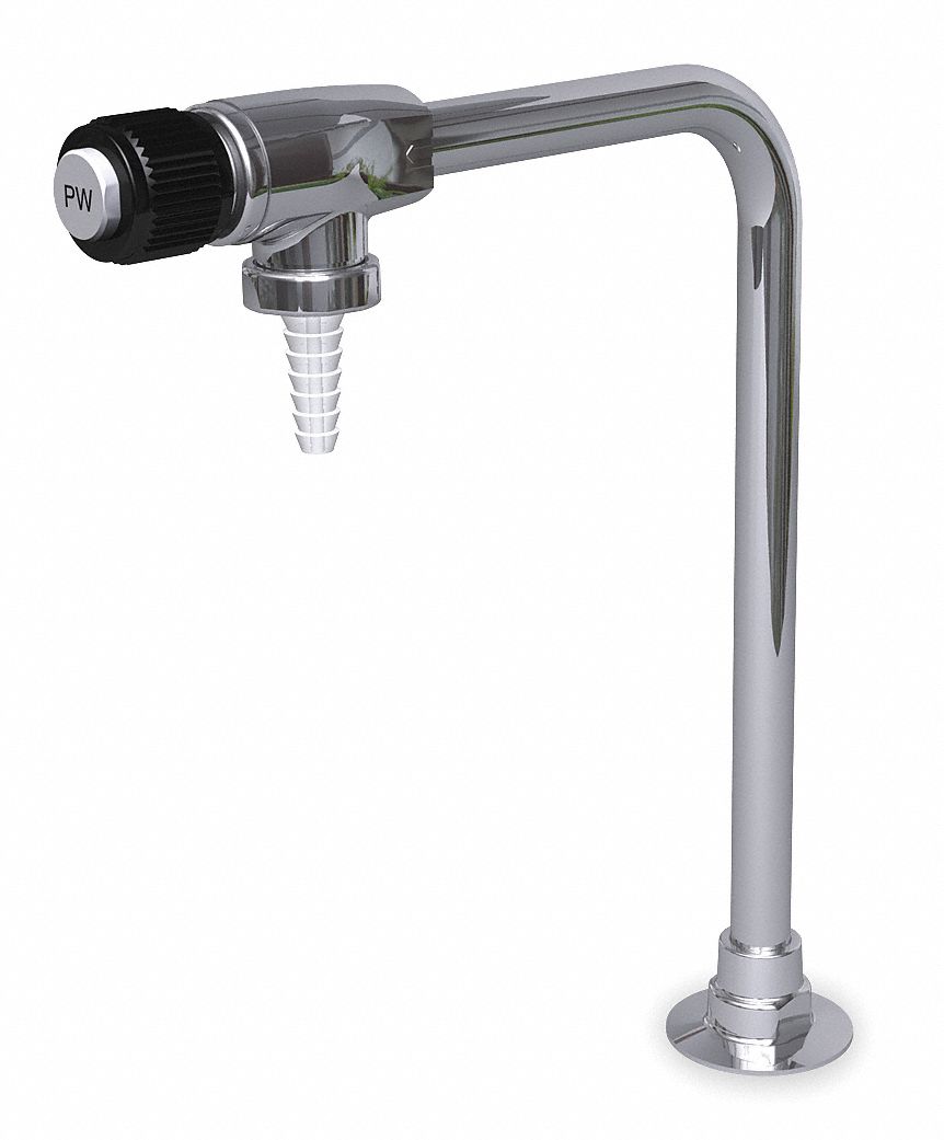 GOOSENECK LABORATORY FAUCET: WATERSAVER, CHROME FINISH, 1.1 GPM FLOW RATE