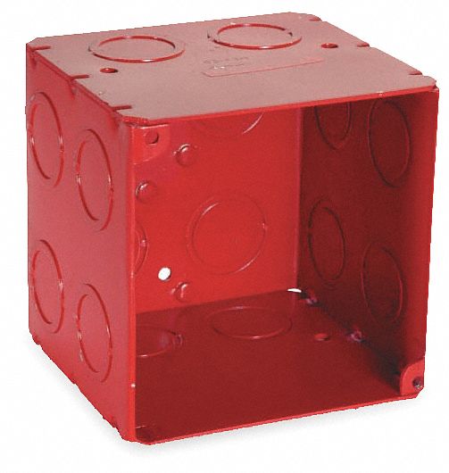 ELECTRICAL BOX,40.5 CU IN,RED,2 GANG