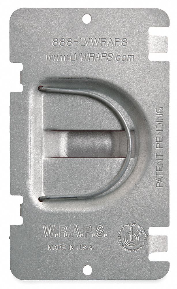 Electrical Box Cover: 1 Gangs, Raised, 3/4 in Raised Ht, For Rectangular Box Shape, Steel