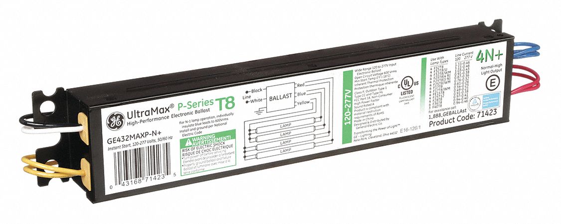 CURRENT, T12/T8, 120 To 277V AC, Fluorescent Ballast - 2DCW9|GE432MAXP ...