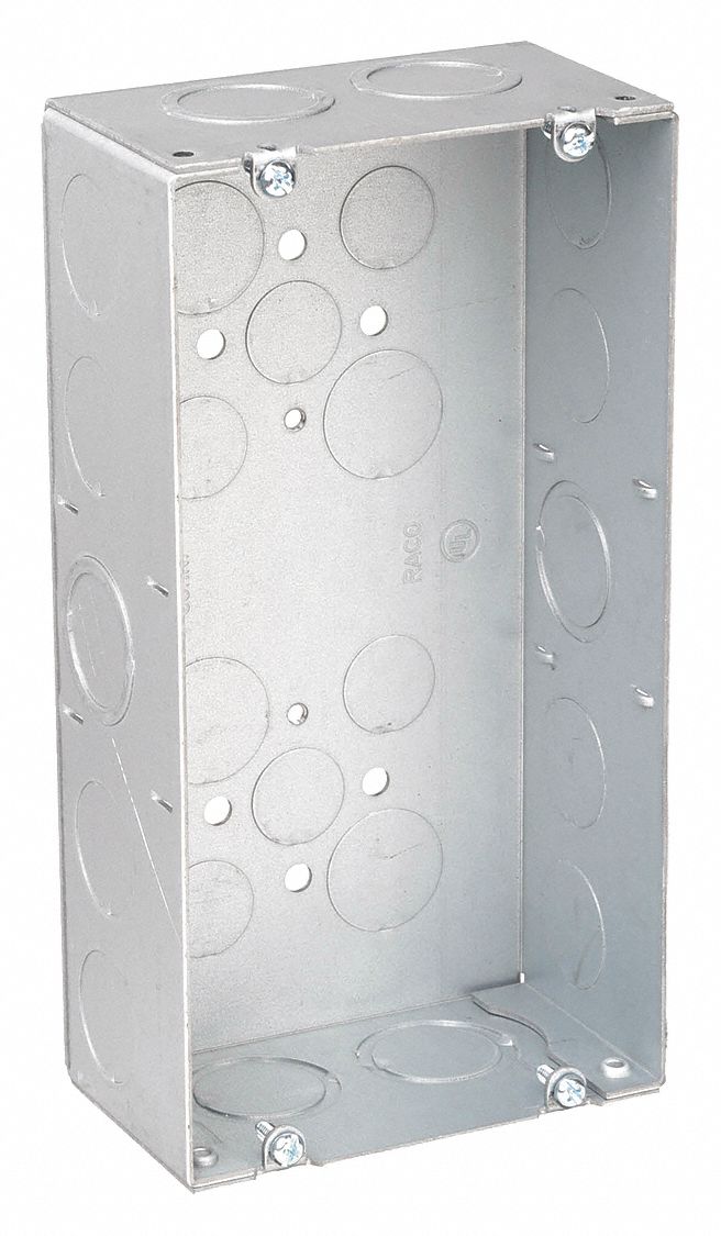 RACO Electrical Box, Gang, Number of Gangs 3, Galvanized Steel, 2 1/2