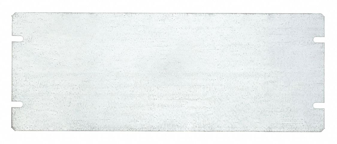 Electrical Box Cover: 5 Gangs, Blank, For Rectangular Box Shape, Steel, 4 1/2 in Overall Lg