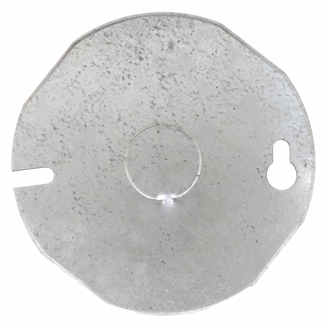 Ring Cover: Centered Knockout, Steel, 3.5 in Overall Lg, 3.5 in Overall Wd, 0.12 in Overall Dp