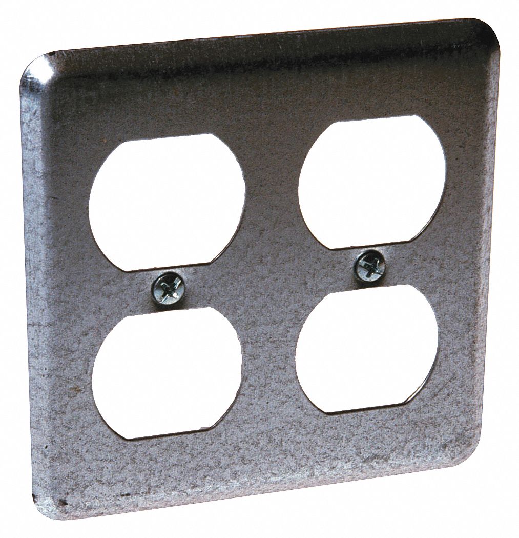 Electrical Box Cover 2 Duplex Receptacle