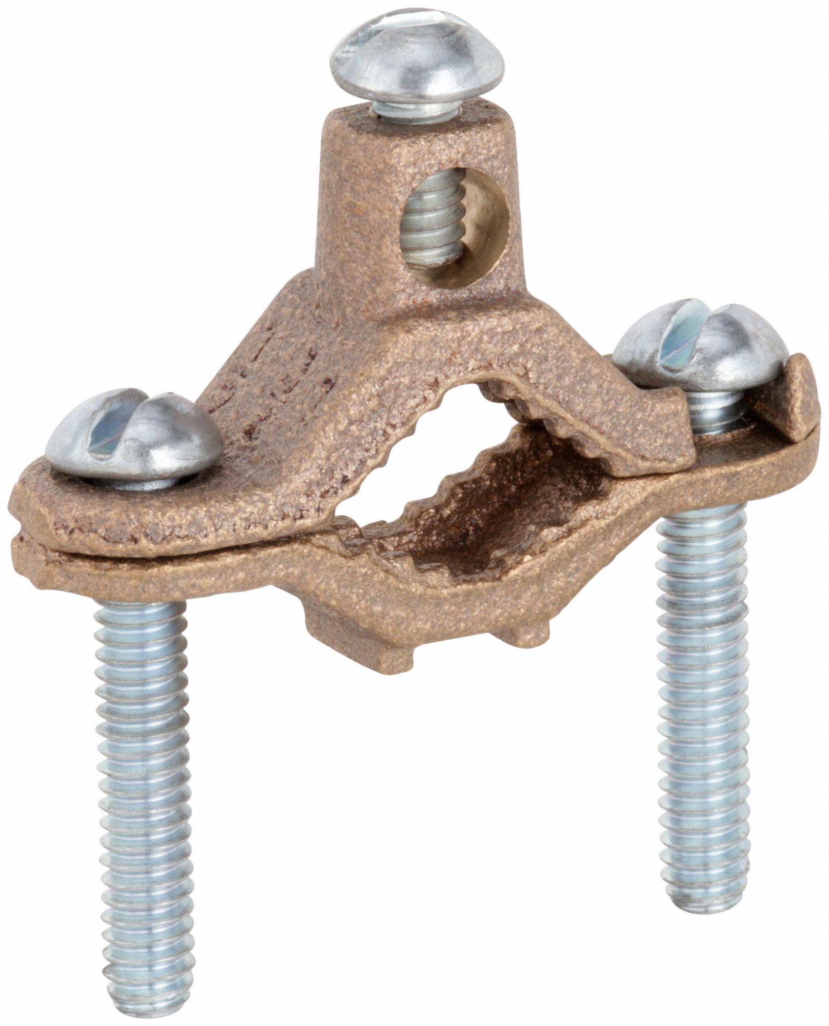 Bronze, 10 AWG SOL to 2 AWG STR Grounding Wire Size, Grounding